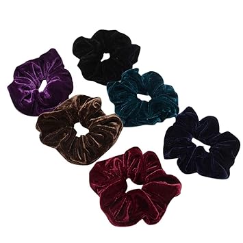 Amazon Com 1pcs Velvet Hair Scrunchies Silky Cute Elastic Hair