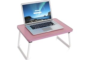 YOUPEHOM Foldable Lap Desks Laptop Tray for Bed or Couch,Portable Breakfast Serving Tray with Folding Legs,Lightweight Mini Table, Laptop Stand for Working, Reading and Writing,Pink