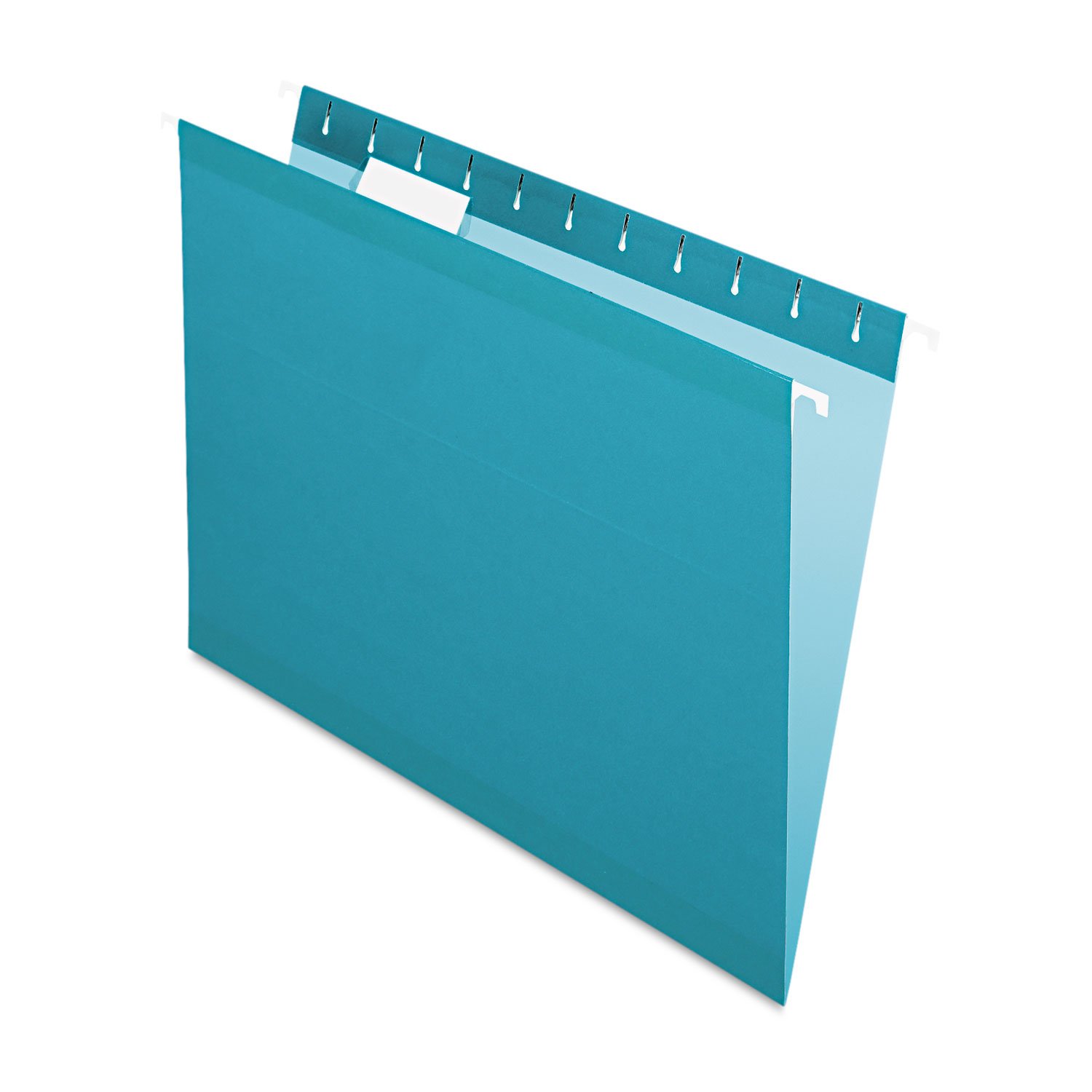 Pendaflex Reinforced Hanging File Folders, Letter Size, Teal, 1/5 Cut, 25/BX (4152 1/5 Tea)