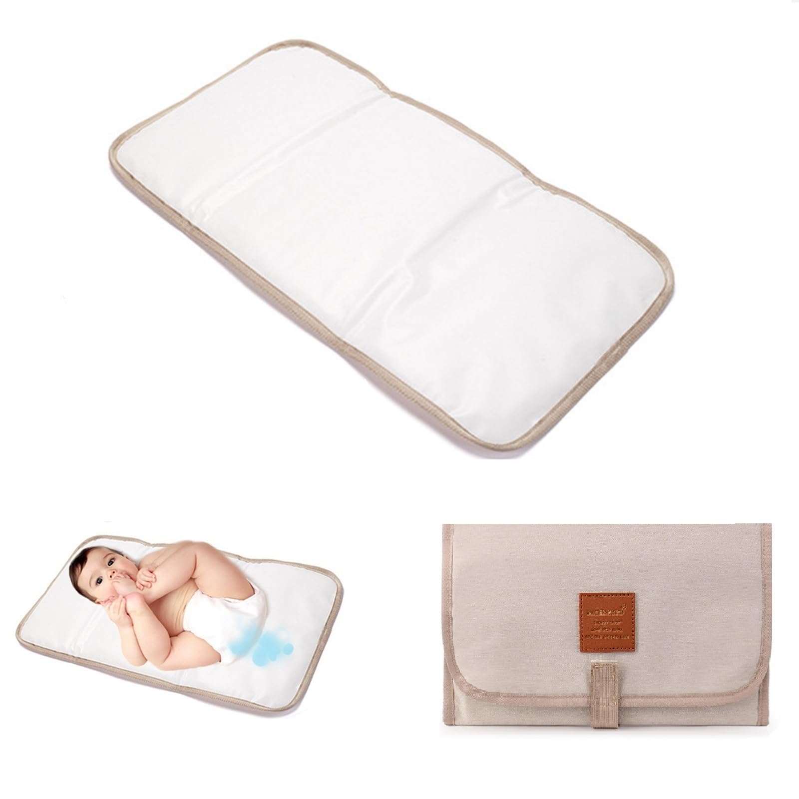 Portable Baby Changing Mat - Foldable Waterproof Diaper Pad for Travel, Journeys and Outings - Newborn Nappy Station