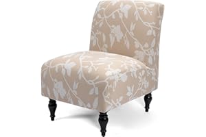 Liykimt Armless Accent Slipper Chair Cover Slipcover,Slipper Chair Removable Fabric Stretch Spandex Removable for Armless Chair Furniture Protector Covers for Living Dining Room