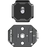 FALCAM F38 Quick Release Kit V2, Quick Release System, Base and Plate with 1/4" and 3/8" Screw Thread for Tripod, Monopod, Stabilizer, Slider - F38B3404
