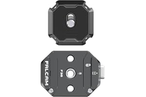 FALCAM F38 Quick Release Kit V2, Quick Release System, Base and Plate with 1/4" and 3/8" Screw Thread for Tripod, Monopod, Stabilizer, Slider - F38B3404