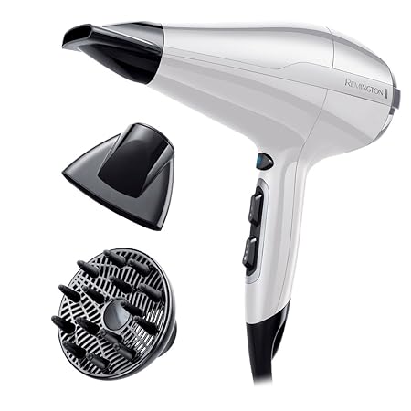 Remington Ionen-Haartrockner Pro-Air Compact AC5913W, 2200 Watt, leistungsstarker AC-Motor, zwei Stylingdüsen, Diffusor, weiß
