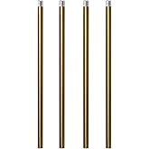 Haligate Brushed Brass M12 Threaded Extension Rod for Pendant Light, Island Lighting, Chandeliers,Lighting Fixture downrods &