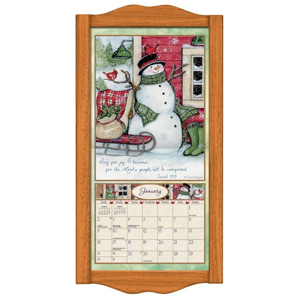 LANG Classic Calendar Frame, Saddle Color - Use for Slim/Vertical LANG Calendars Only