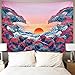 Sevenstars Ocean Wave Tapestry Sunset Tapestry 3D Great Wave Tapestry Japanese Tapestry for Room…