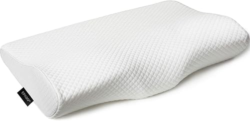EPABO Contour Memory Foam Pillow Orthopedic Sleeping Pillows, Ergonomic Cervical Pillow for Neck Pain - for Side Sleepers, Back and Stomach Sleepers, Free Pillowcase Included (Firm & Standard Size)