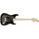 Squier Affinity Series Stratocaster FMT Electric Guitar, Black Burst, Maple Fingerboard