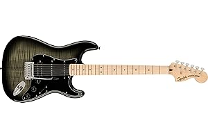 FENDER Squier Affinity Series Stratocaster FMT Electric Guitar, Black Burst, Maple Fingerboard