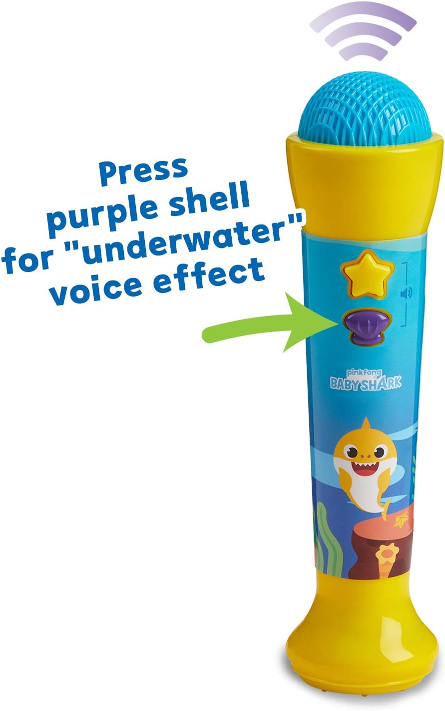 WowWee Pinkfong Baby Shark Official Silly Sing-Along Microphone: Toys & Games