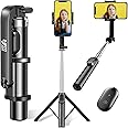 Colorlizard 39" Selfie Stick Tripod with Remote, Cellphone Tripod Stand, 6 in 1 Wireless Bluetooth Portable Selfie Stick for iOS & Android Devices for iPhone, Travel Accessories.