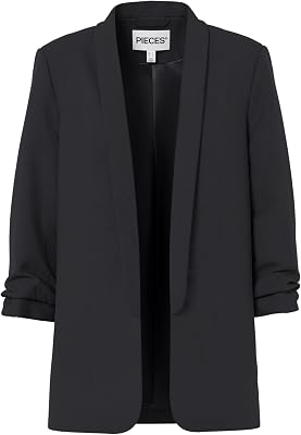Pcboss 3/4 Blazer Noos, Blazer Donna, Nero (Black Black), L