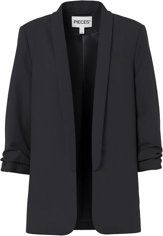 Pcboss 3/4 Blazer Noos, Blazer Donna, Nero (Black Black), L