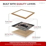 Alison Kingsgate Sleek A2 Picture Frame Oak Engineered Wood Perspex Front view 4