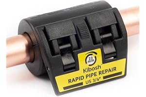 Kibosh Rapid Pipe Repair Clamp 3/4" – Snap-On Leak Stop for Metal, Plastic & Multi-Layer Pipes, Withstands 10Bar/150PSI, Reus
