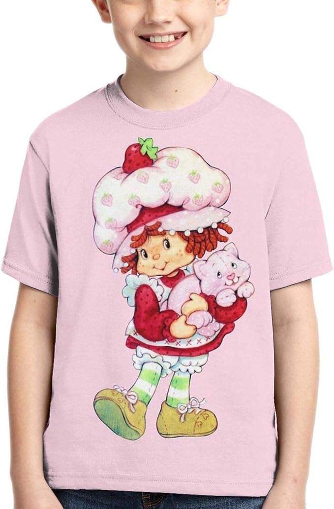 Strawberry Shortcake & Custard Summer TShirts for Boys and Girls Short