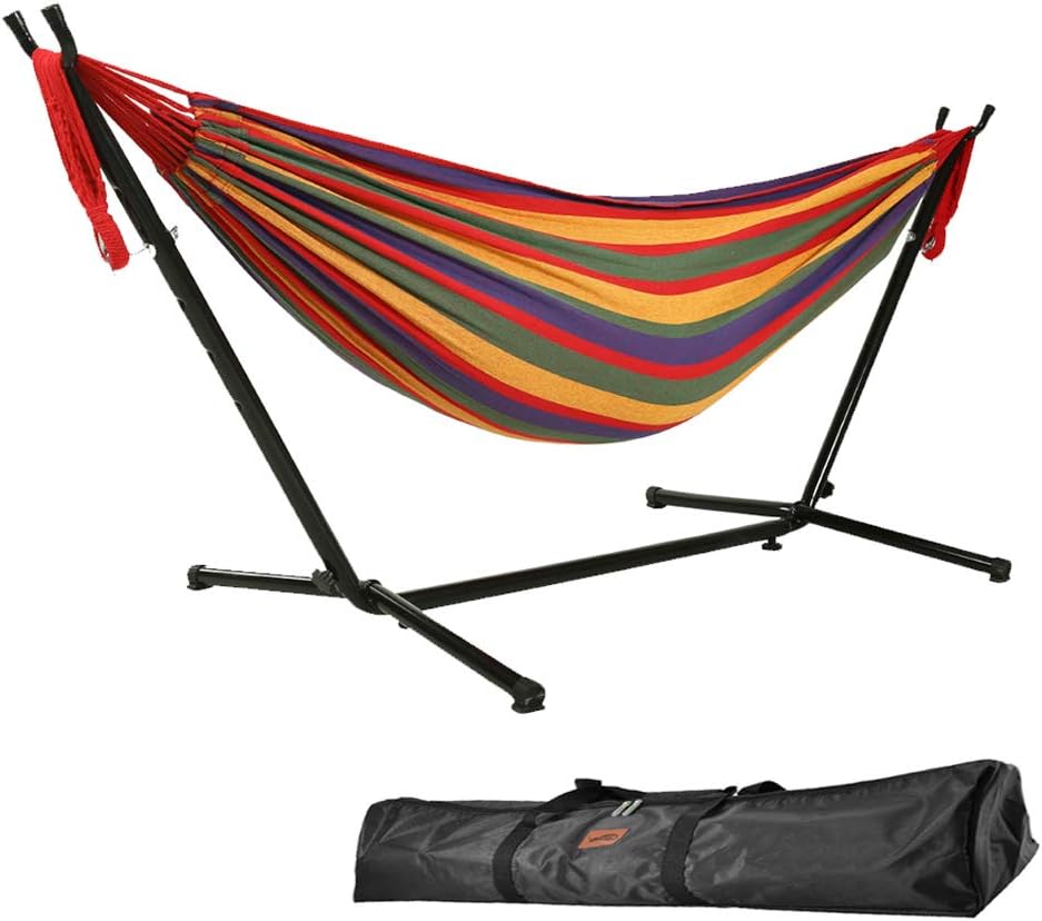 Goutime 9Ft Double Hammock with Detachable Stand,550 Pound Capacity