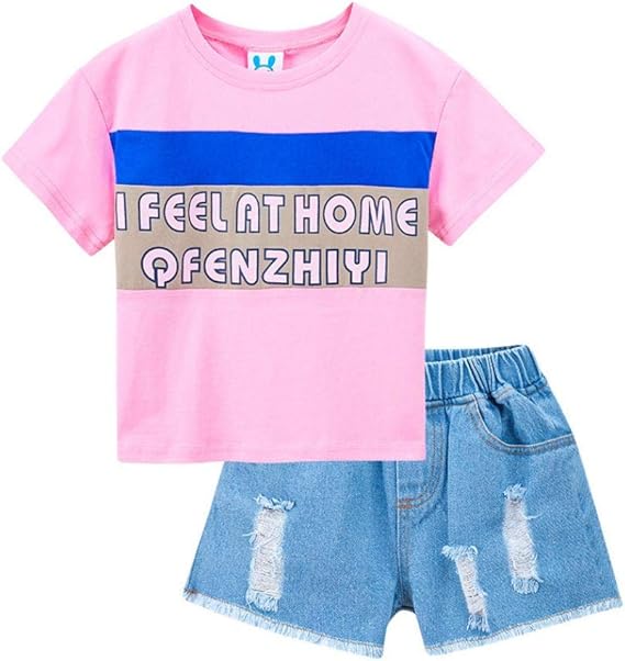 Amazon Aculldo 女の子 セットアップ 夏 tシャツ 半袖 デニムパンツ ショートパンツ 2点セット 子供服 ガールズ普段着 通園 通学 Tシャツ カットソー 通販 Amazon Aculldo 女の子 セットアップ 夏 tシャツ 半袖 デニムパンツ ショートパンツ 2点セット 子供服 ガールズ普段着 通園 通学 Tシャツ カットソー 通販
