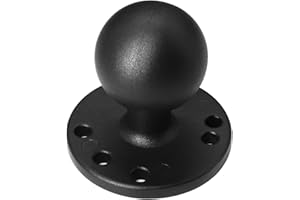 WINDFRD Aluminum 1.5" AMPS Hole Round Plate Adapter, Adjustable Mounting Base for Tablets/Fish Finders, Compatible with RAM, 