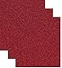 Siser Glitter Heat Transfer Vinyl HTV for T-Shirts 10 by 12 Inches (1 Foot) Sheets 3 Pack (Red)