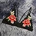 Sumen Women Girl Full Cup Lace Floral Bralette Bustier Strappy Bra (M, Black)