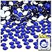 The Crafts Outlet 144-Piece Flat Back Round Rhinestones, 7mm, Royal Blue
