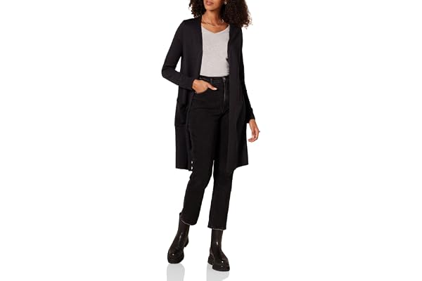 Amazon Essentials Women's Lightweight Longer Length Cardigan Sweater (Available in Plus Size)