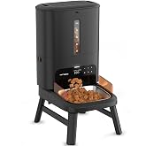 Automatic Dog Feeder for Large Breed - 15L/ 63 Cups Anti-Clog Dog Food Dispenser for 2-23mm Kibble, Elevated Stand, Large Food Tray, Dual Power, Up to 50 Portions 6 Meals Per Day, Keeps Fresh