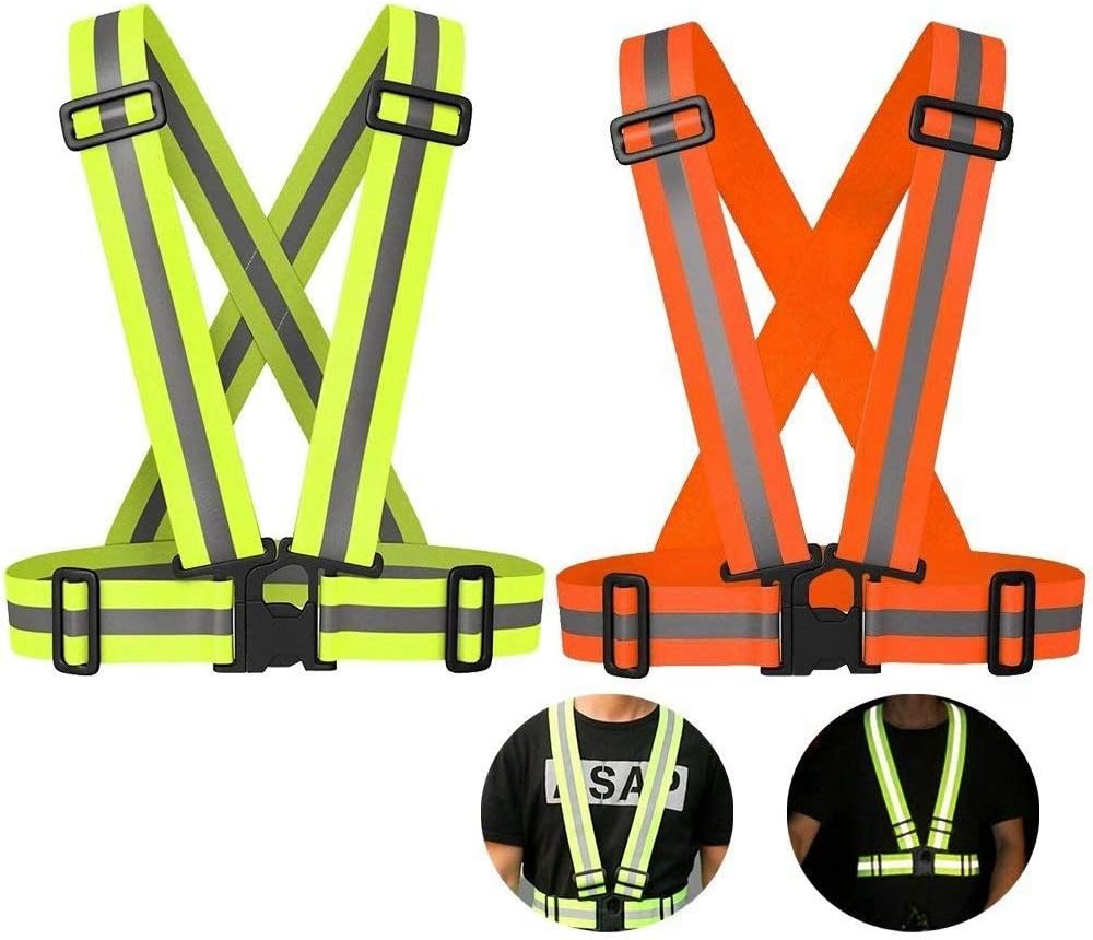 Unisex High Visibility Lightweight Adjustable Elastic Safety Reflective