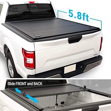 Amazon Com Syneticusa Aluminum Retractable Low Profile Waterproof Tonneau Cover For 2009 2020 Ram 1500 5 7 5 7ft Short Truck Bed Automotive