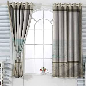 Cortinas decorativas para sala de estar, playa, apartamento, paisaje