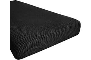 Hokway Couch Cushion Covers Stretch Cushion Covers Sofa Seat Cushion Slipcover Cushion Protector(Black, Medium)