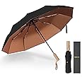 XGVO-IU Umbrella, Umbrellas for rain Travel umbrella compact portable umbrella, Wrindproof Quick-dry Strong automatic folding white umbrella