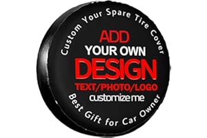 Custom Spare Tire Cover Personalized Wheel Tire Cover Add Your Own Photo Text Logo Waterproof Dust-Proof Spare Wheel Cover Pr