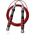 Huhloch Speed Jump Rope - No-Screw Design, 360° Rotation, Non-Slip Silicone, Weighted, Includes 2 Handles, Portable Fitness Tool for Boxing