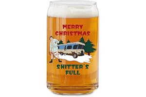 Cousin Eddie Christmas Vacation Merch Gifts, Funny Holiday Beer Glasses for Men Dad Husband Son, 16 oz Holiday Glass Drinking