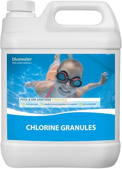 Bluewater 2kg Stabilised Chlorine Granules Pool Spa Chemicals 55% Cl