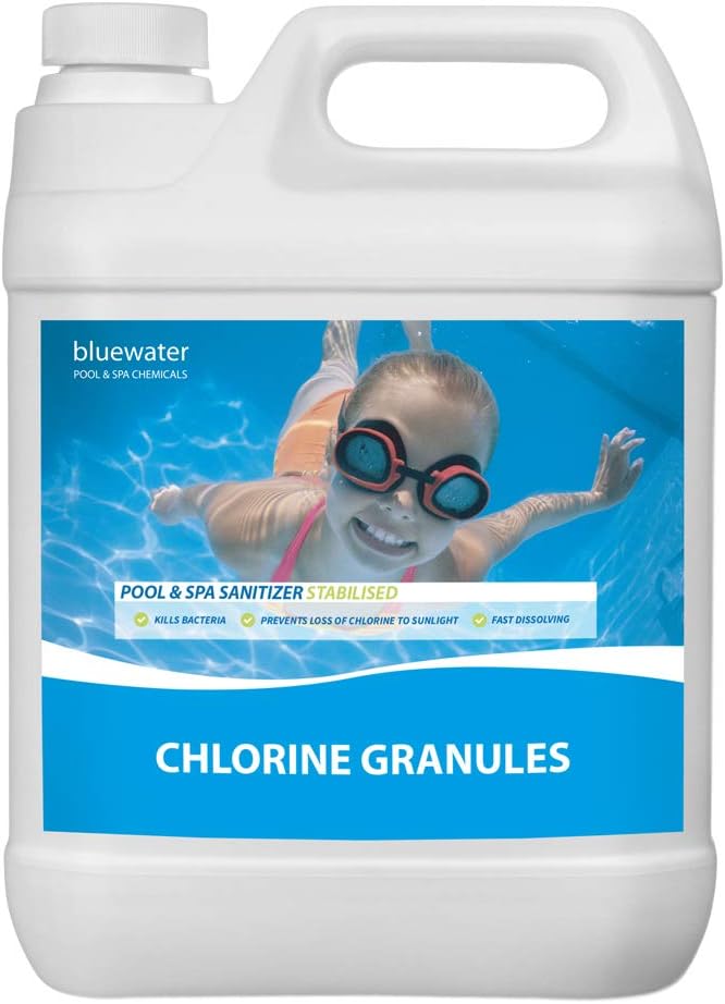 Bluewater 2kg Stabilised Chlorine Granules Pool Spa Chemicals 55% Cl