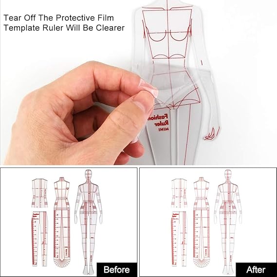 Amazon Co Jp Extcct 手芸用品 アイロン定規 ファッションドローイング ファッションデザイン用モデルルーラー 4 種セット サイズ フレンチカーブルーラー 服飾 ファッション デザイン画 アイテム画 プロポーション テンプレート ホビー