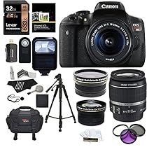 Ritz Camera Canon EOS Rebel T6i 24.2 MP SLR Camera Bundle with Accessory (19 Items)