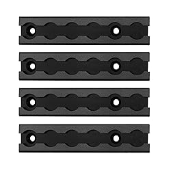 SALUINOKI 6" L-Track Rail Black 4 Pack, Aluminum