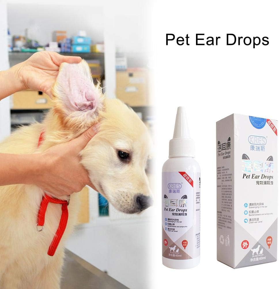 colinsa Cat and dog Ear Cleaner, Pet Ear Drops for Infections Control, Yeast, Mites and Infection