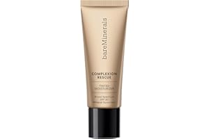 bareMinerals Complexion Rescue Tinted Moisturizer for Face with SPF 30, Hydrating Vegan Tinted Mineral Sunscreen with Hyaluronic Acid, Sheer-to-Light Coverage for Dewy, Healthy-Looking Skin