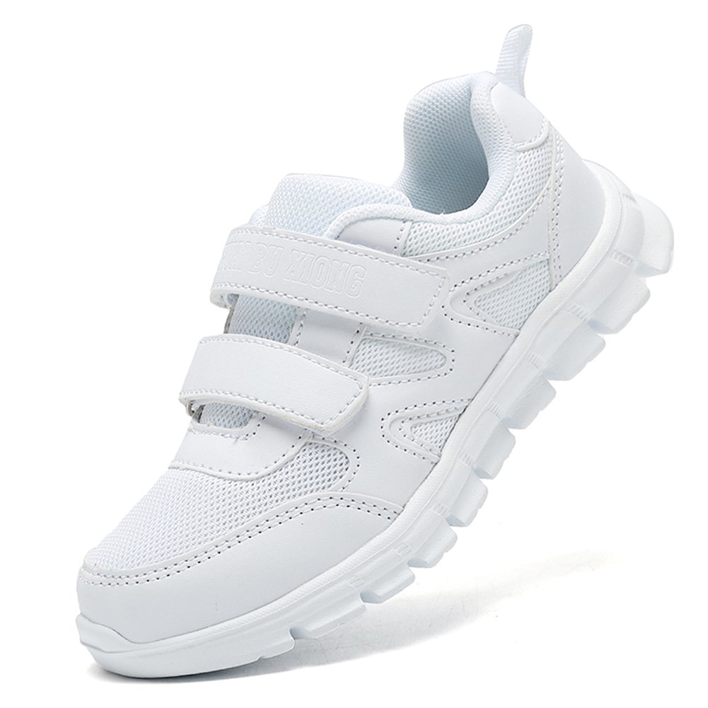 Lakerom Girls White Sneakers For Girls Breathable School Kids