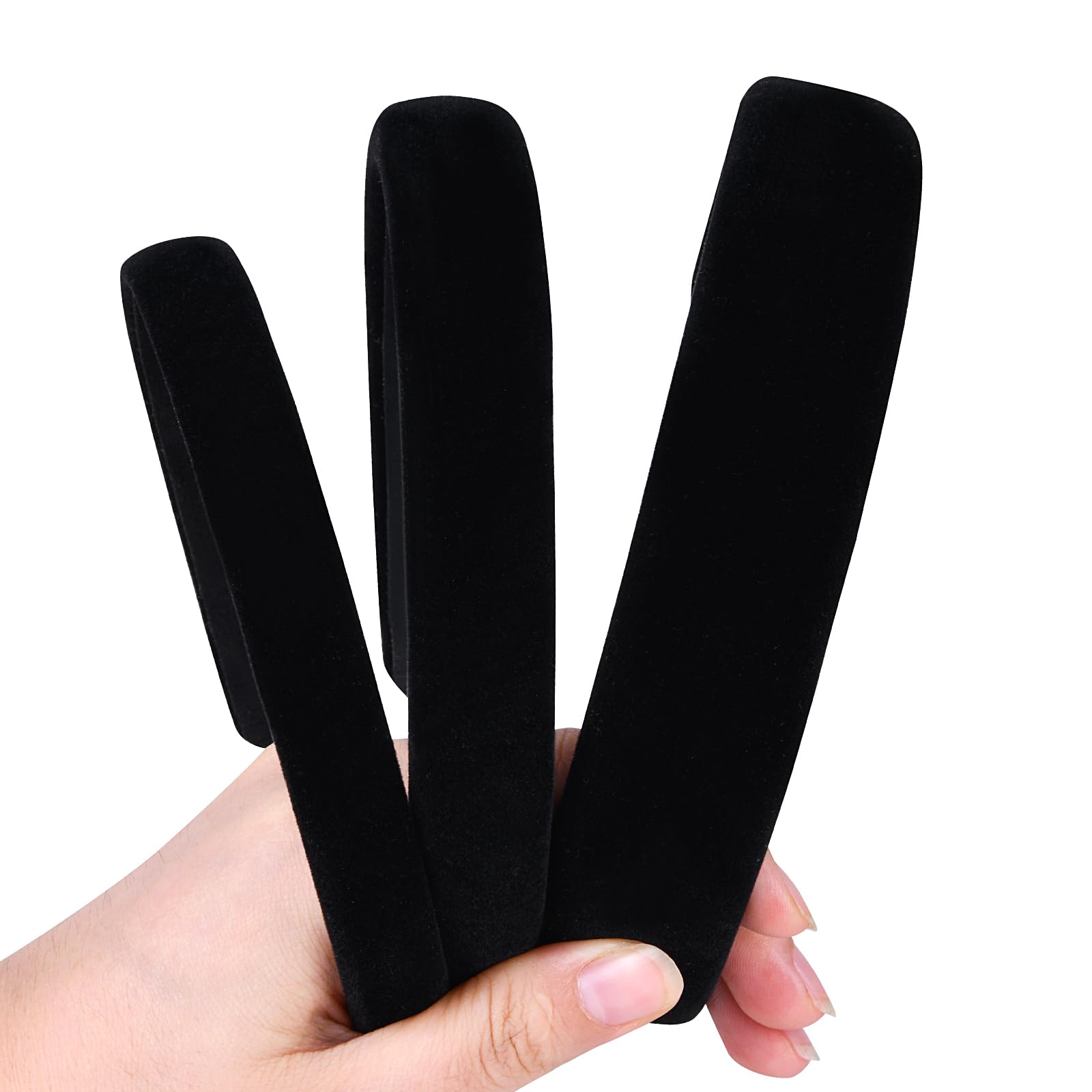 Photo 1 of 2pcs only  Etercycle Black Headband,  Different Width Thick Headbands for Women, Velvet Sponge Hairband Soft Vintage Hair Bands Padded Head Bands Hair Accessories
