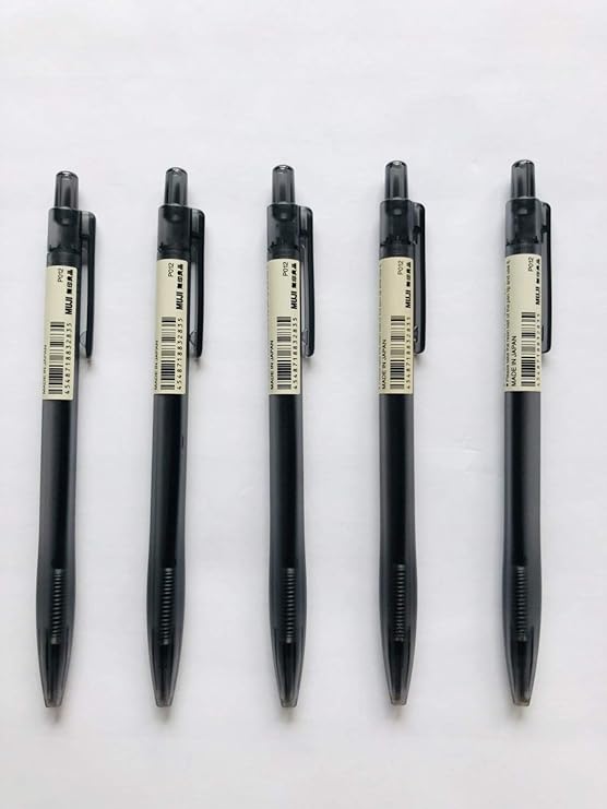 MUJI Japan oil ink Ball Point Pen Black 0.7mm 5 pcs Amazon.ca Office