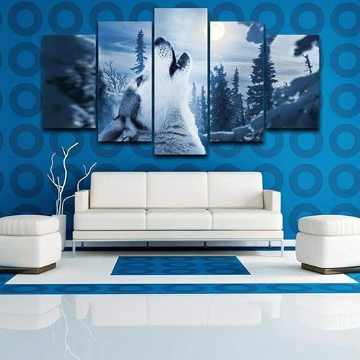 Cuadros Decoracion Salon Modernos 5 Piezas Lienzo Grandes Xxl