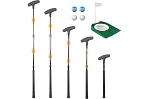 THE GOLFER STORE Adjustable Golf Putter, Two-Way Kids Putter for Right & Left Handed, Mini Golf Set for Youth & Junior - 1 Kids Golf Club with 4 Golf Balls & Cup with Flag, Golf Putters for Men for Golfer