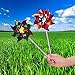 Plastic Rainbow Pinwheel, Lawn Pinwheels, Party Pinwheels Windmill Rainbow Pinwheel DIY Pinwheels Set for Toy Garden Lawn Decor, 36 Pieces (15 cm, Multicolor A)